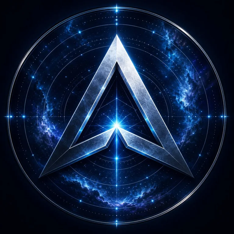 Aether's silver bridge mark within a field of stars